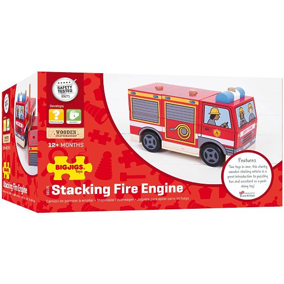 Bigjigs Baby Impilamento Vigili del Fuoco