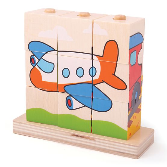 Bigjigs Baby Snap-on blocca mezzi di trasporto