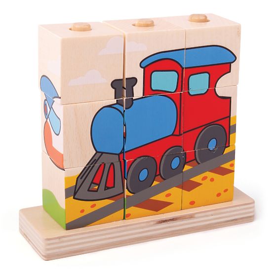 Bigjigs Baby Snap-on blocca mezzi di trasporto