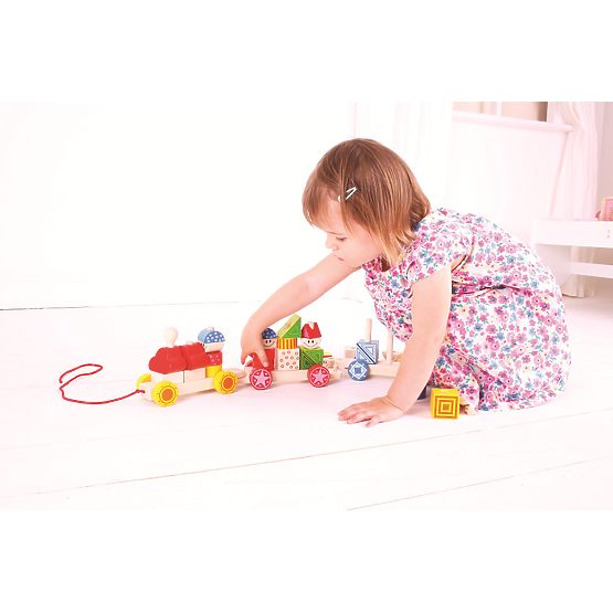 Bigjigs Baby Treno in legno con incastri