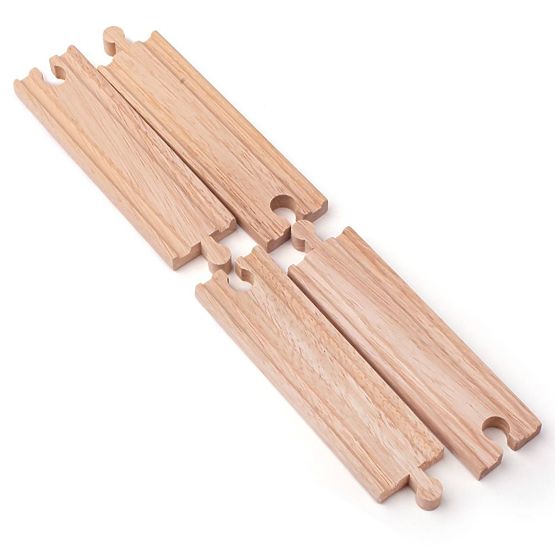 Bigjigs Rail Binari lunghi dritti 21 cm 4 pz