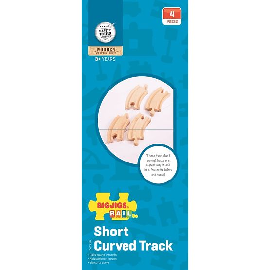 Bigjigs Rail Binario circolare corto 10 cm 4 pz
