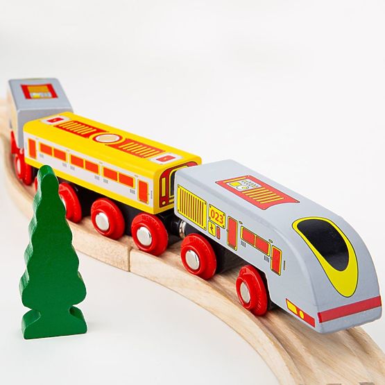 Bigjigs Rail Eurostar Express + 3 binari