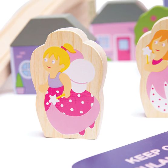 Bigjigs Rail Grande binario del treno delle principesse in legno