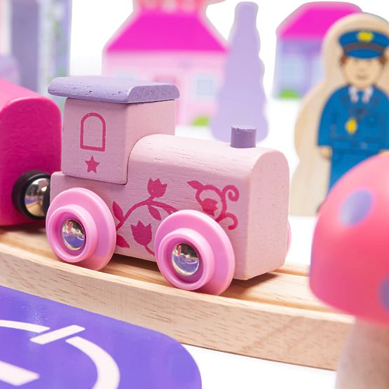 Bigjigs Rail Grande binario del treno delle principesse in legno