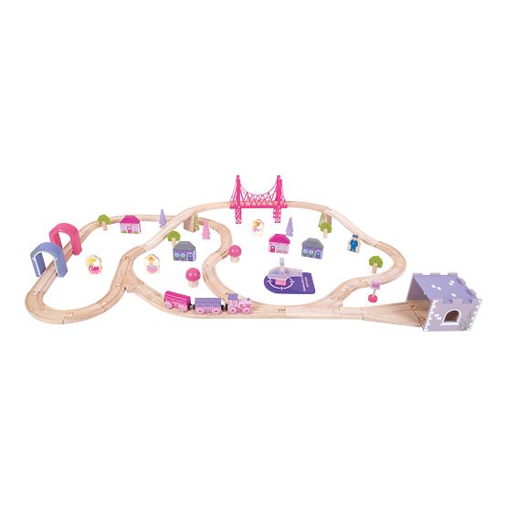 Bigjigs Rail Grande binario del treno delle principesse in legno
