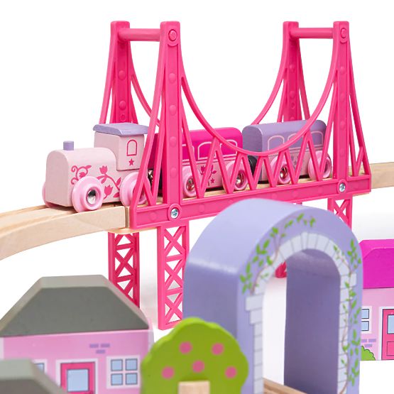 Bigjigs Rail Grande binario del treno delle principesse in legno
