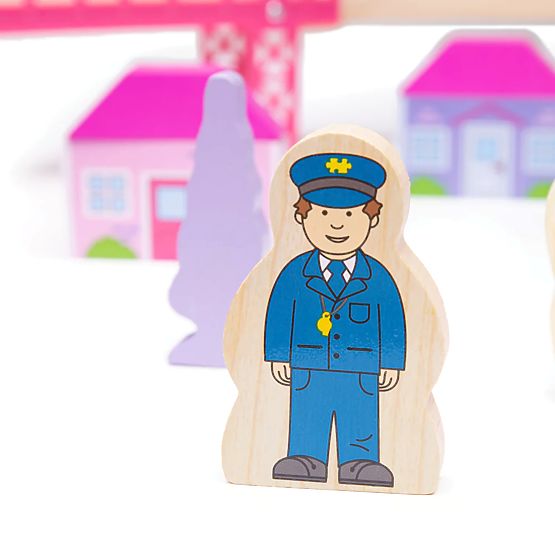 Bigjigs Rail Grande binario del treno delle principesse in legno
