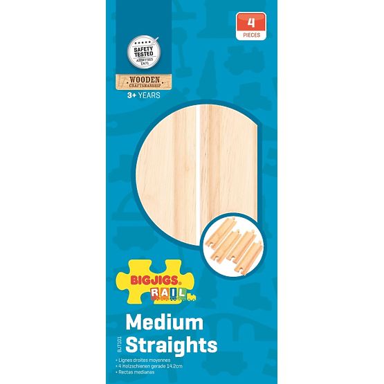 Bigjigs Rail Guide dritte medie 16 cm 4 pz