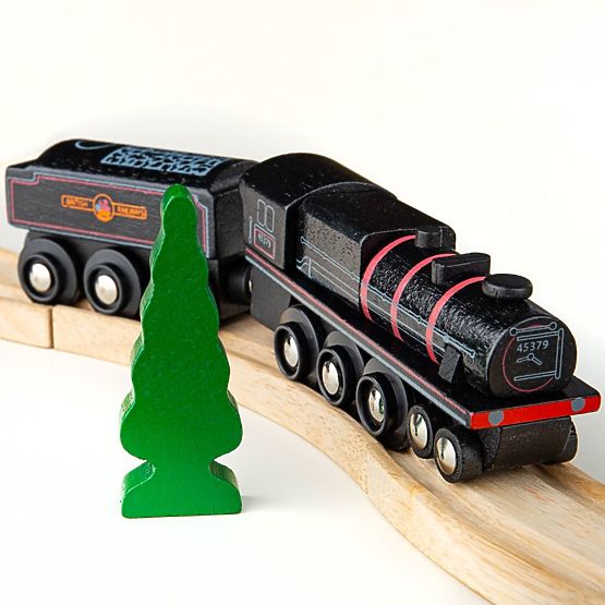 Bigjigs Rail Replica in legno della locomotiva a motore Black 5