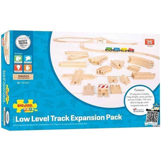 Bigjigs Rail Set di Binari in Legno 25 Pezzi