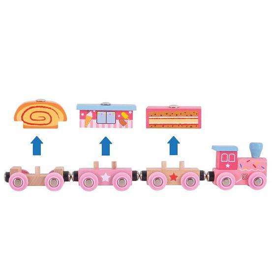 Bigjigs Rail Sweet express + 3 binari