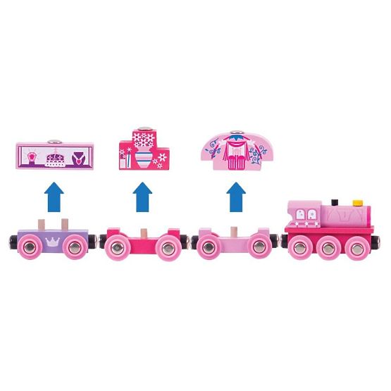 Bigjigs Rail Treno per principesse + 3 binari