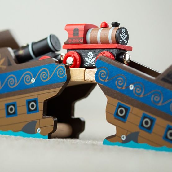 Bigjigs Rail Treno pirata + 3 binari