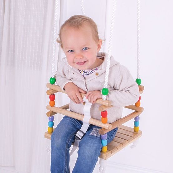 Bigjigs Toys Altalena con perline di legno