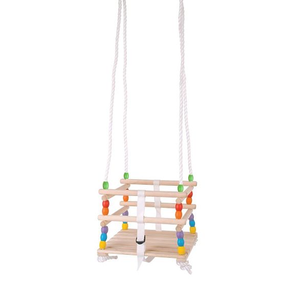 Bigjigs Toys Altalena con perline di legno