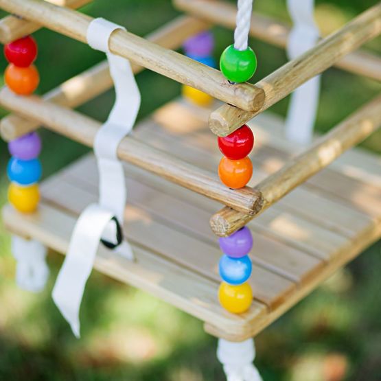 Bigjigs Toys Altalena con perline di legno