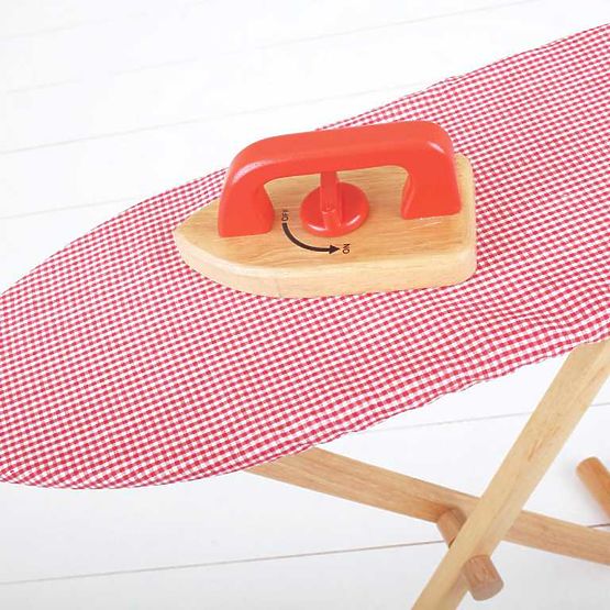 Bigjigs Toys Asse da Stiro in Legno con Ferro da Stiro - Imballaggio Danneggiato