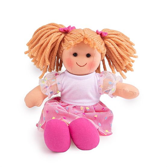 Bigjigs Toys Bambola di Stoffa Darcie 28 cm