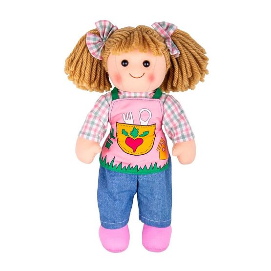 Bigjigs Toys Bambola di Stoffa Elsie 34cm