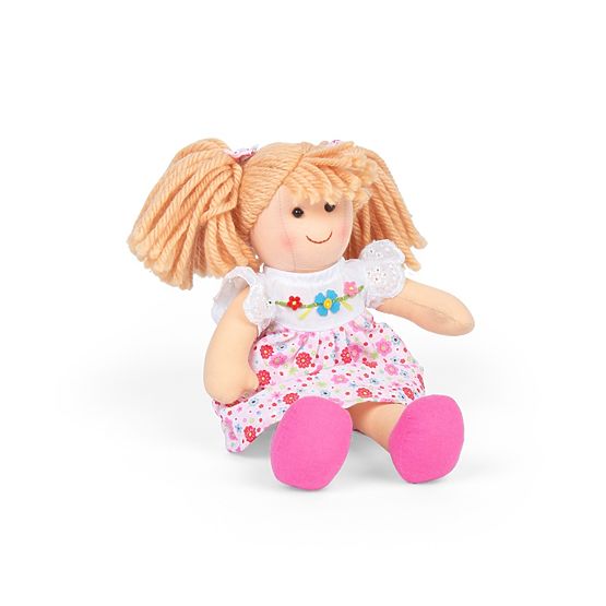 Bigjigs Toys Bambola di Stoffa Georgia - piccola 25 cm