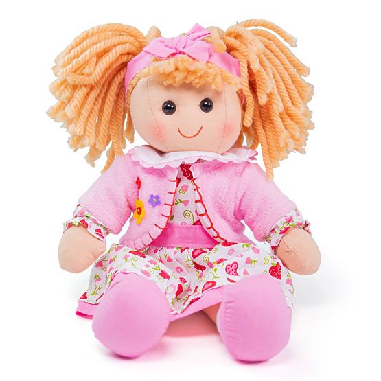 Bigjigs Toys Bambola di Stoffa Kelly 34 cm