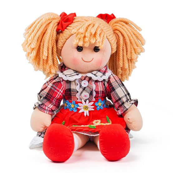 Bigjigs Toys Bambola di Stoffa Mandie 34 cm