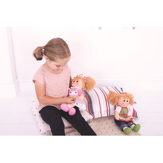 Bigjigs Toys Bambola di stoffa Melanie 38 cm