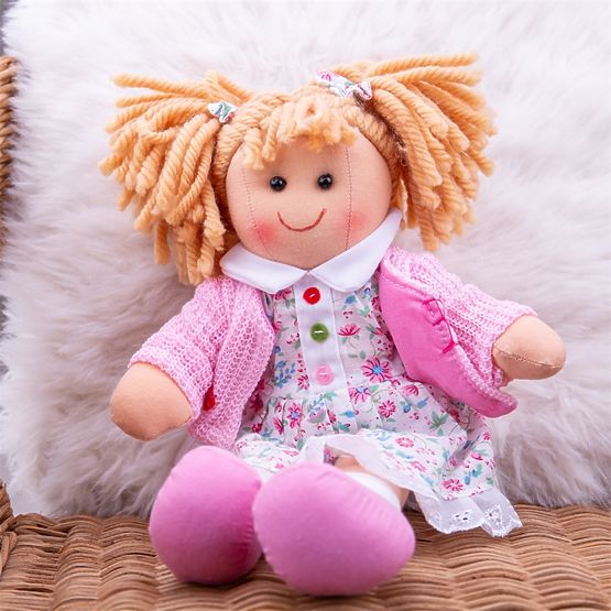 Bigjigs Toys Bambola di Stoffa Poppy 28 cm