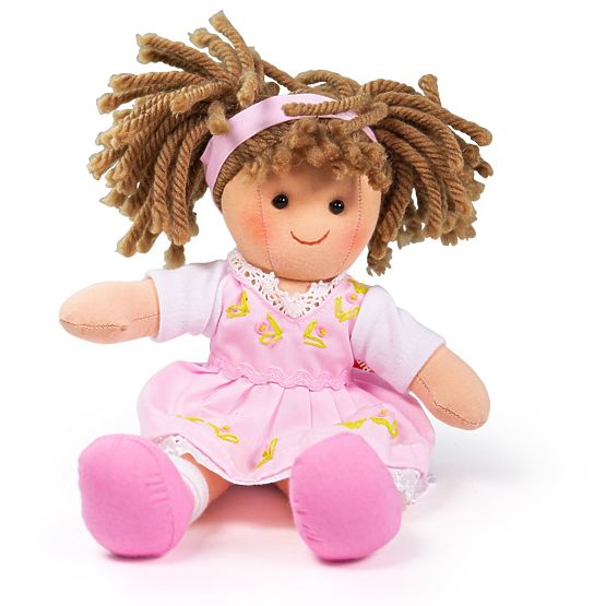Bigjigs Toys Bambola di Stoffa Rose 28 cm