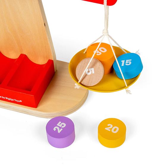 Bigjigs Toys Bilancia con pesi di bilanciamento