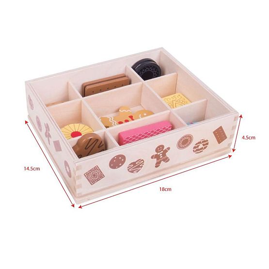Bigjigs Toys Box con biscotti in legno