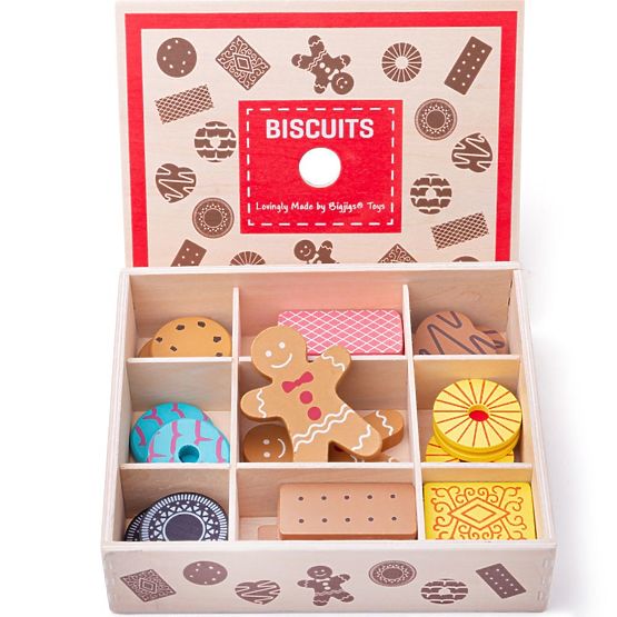 Bigjigs Toys Box con biscotti in legno