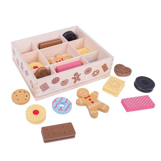Bigjigs Toys Box con biscotti in legno