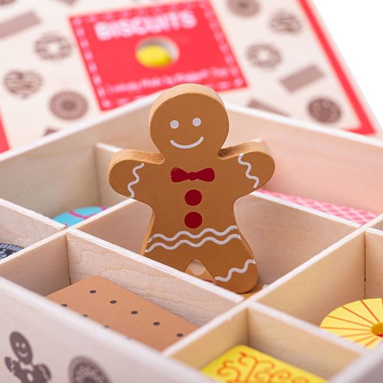 Bigjigs Toys Box con biscotti in legno
