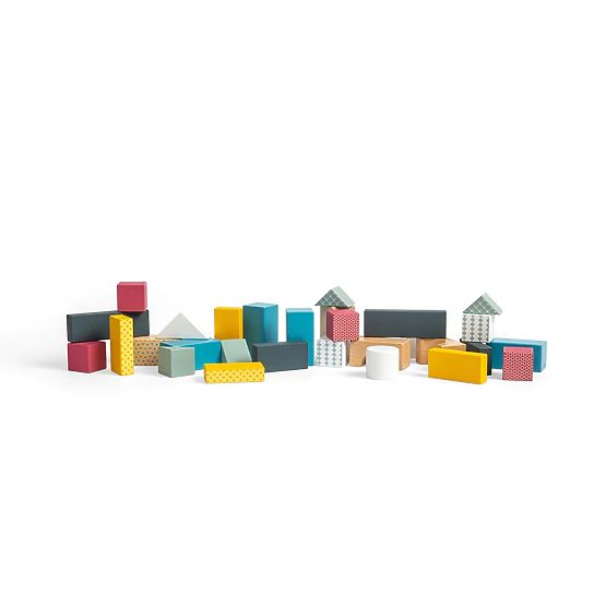 Bigjigs Toys Carrello con Blocchi di Legno