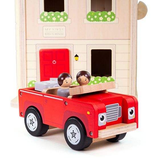Bigjigs Toys Casa delle bambole pieghevole con accessori