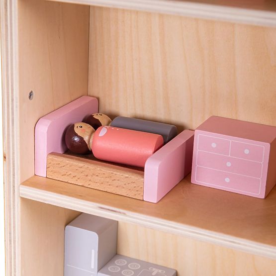 Bigjigs Toys Casa delle bambole pieghevole con accessori