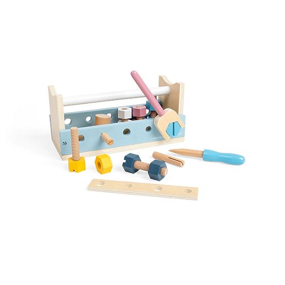 Bigjigs Toys Cassetta degli Attrezzi 2 in 1