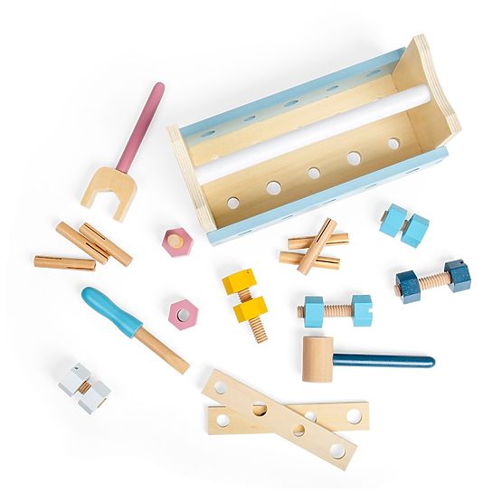 Bigjigs Toys Cassetta degli Attrezzi 2 in 1