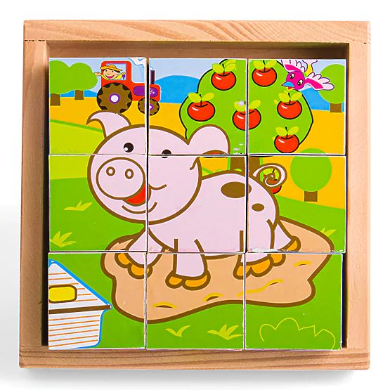 Bigjigs Toys Cubi di immagini Animali 9 cubi