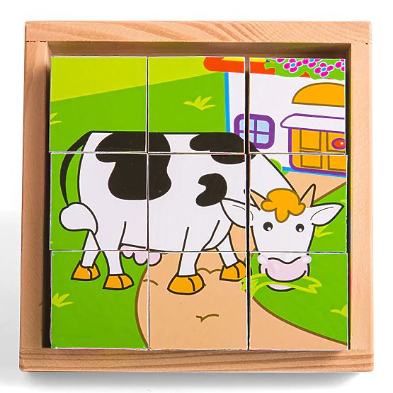 Bigjigs Toys Cubi di immagini Animali 9 cubi