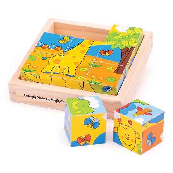 Bigjigs Toys Cubi Immagine Safari 9 Cubi