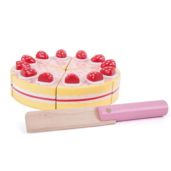 Bigjigs Toys Fetta di torta in legno con fragole