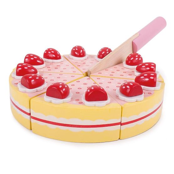 Bigjigs Toys Fetta di torta in legno con fragole