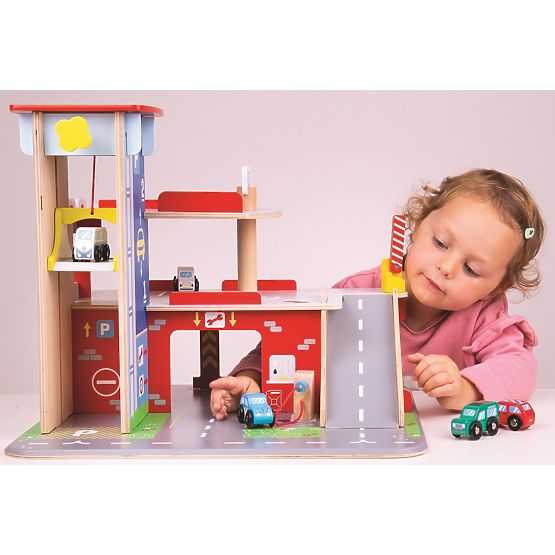 Bigjigs Toys Garage con parcheggio