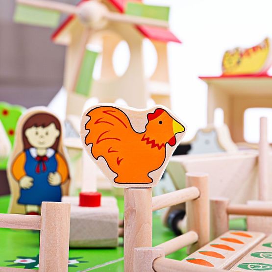 Bigjigs Toys Grande fattoria in legno
