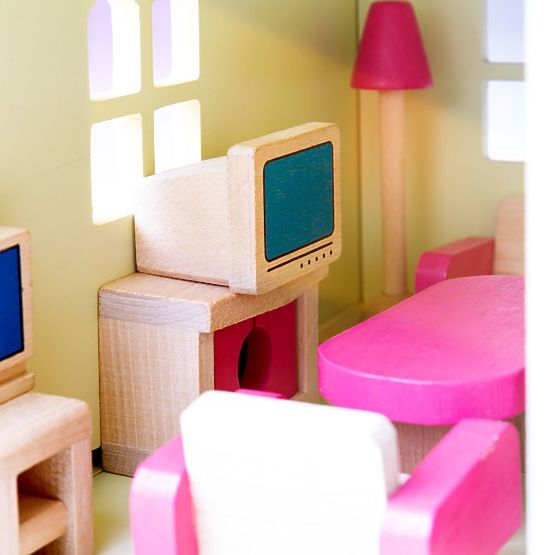 Bigjigs Toys Mobili per case delle bambole in legno