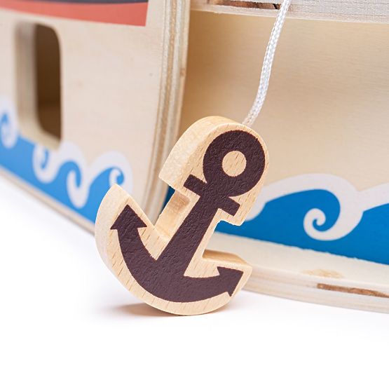 Bigjigs Toys Nave pirata con pirati