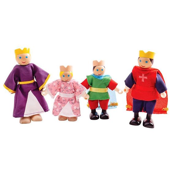 Bigjigs Toys Personaggi in Legno Famiglia Reale